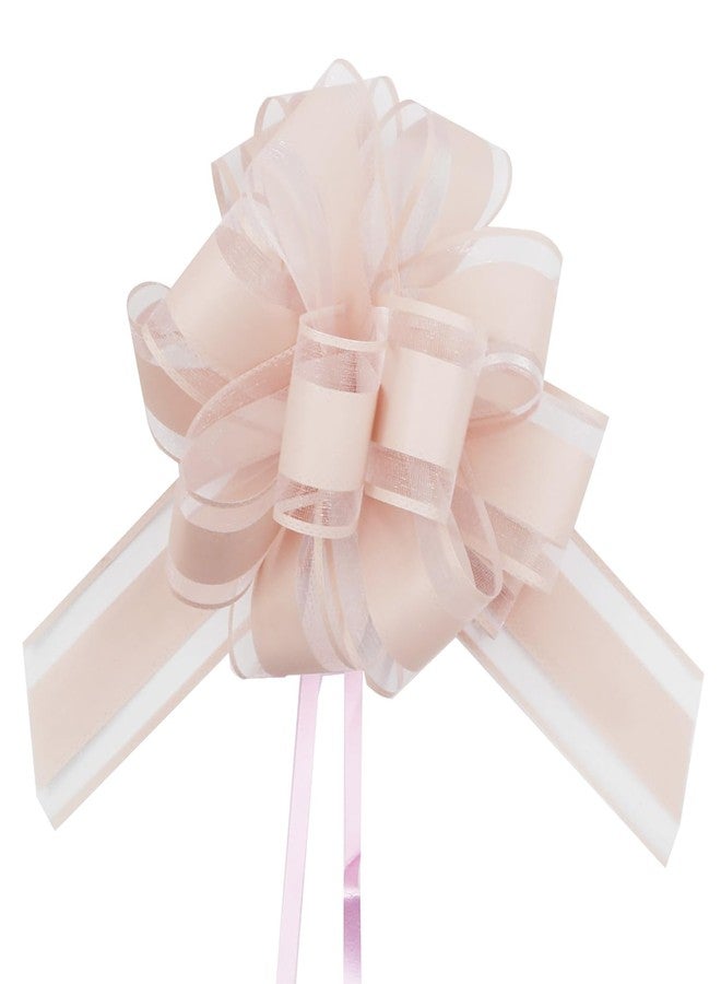 TIAMALL 6 PCS 6 inches Large Pull Bows for Gifts Wrapping Wedding Present Baskets (Pink, 6 Inches) - Image 1